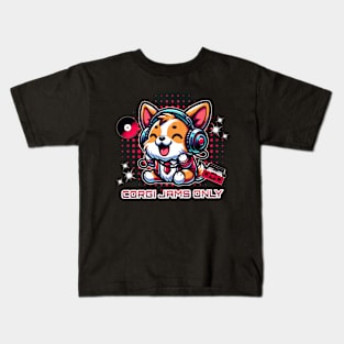 Corgi Jams Only Dog Lover Pet Lover Kids T-Shirt